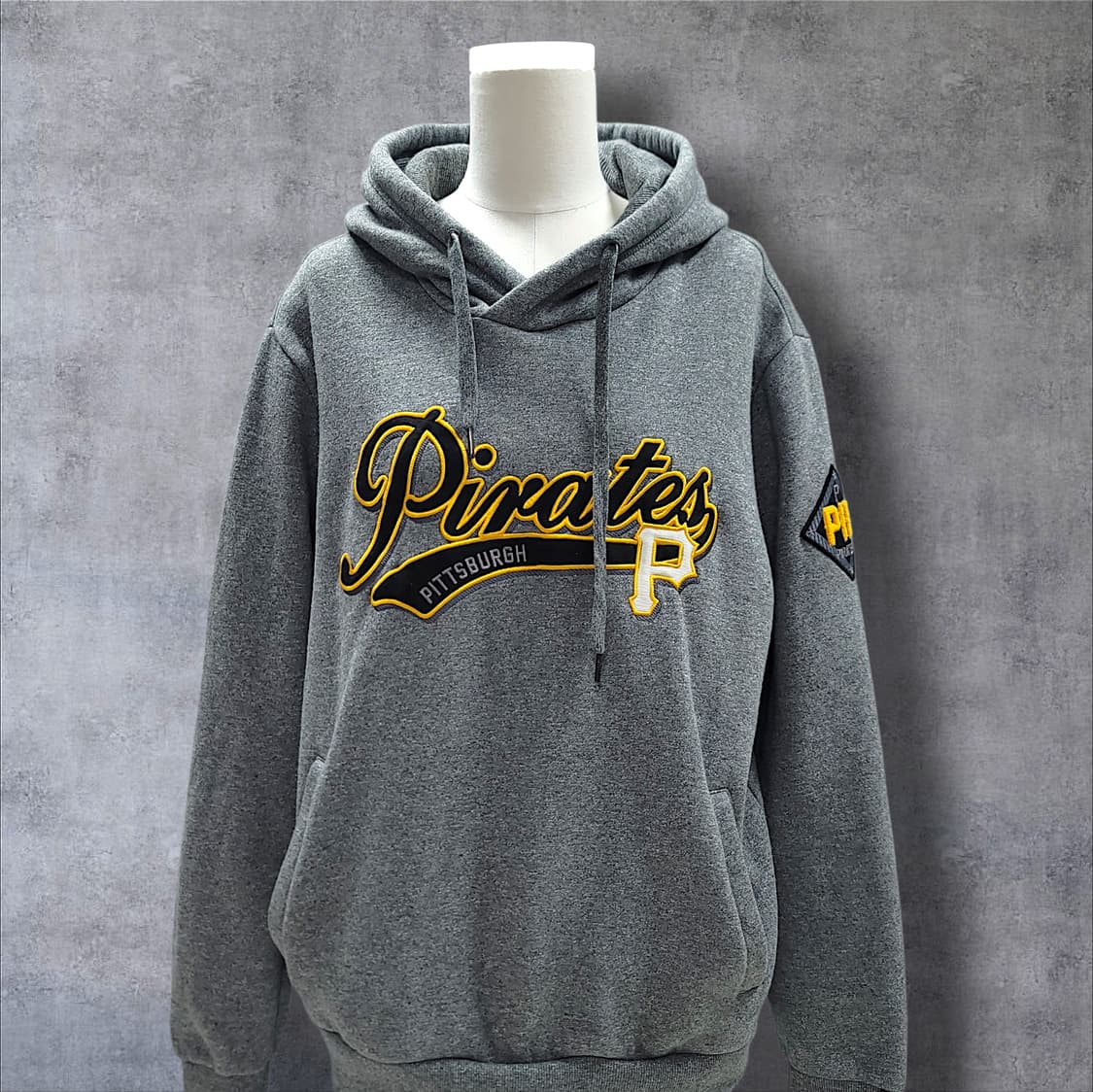 [105] MLB 그레이 피츠버그 파이리츠  기모 후드티셔츠 상품이미지3