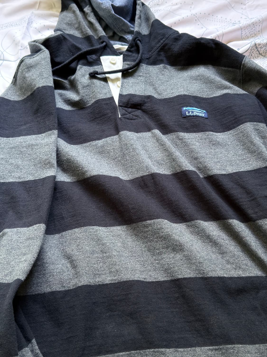 엘엘빈 스트라이프 럭비 후드 상품이미지1