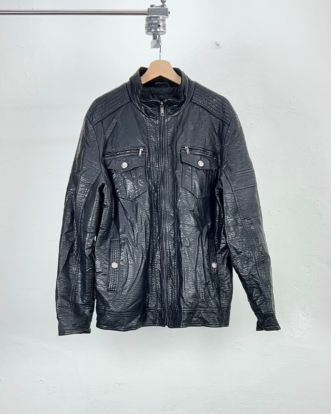 디스틸러리 블랙 시어링 유틸 제뉴윈 레더 자켓 상품이미지1