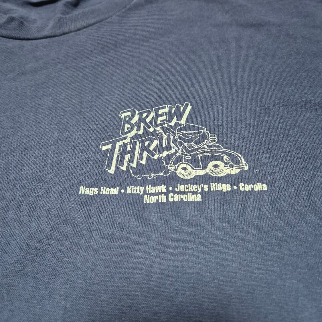 90s "BREW THRU" 싱글스티치 프린팅 티셔츠 (XL) 상품이미지2