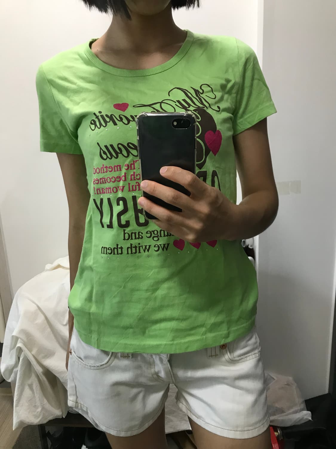 빈티지 페인팅 큐빅 반팔티 상품이미지1