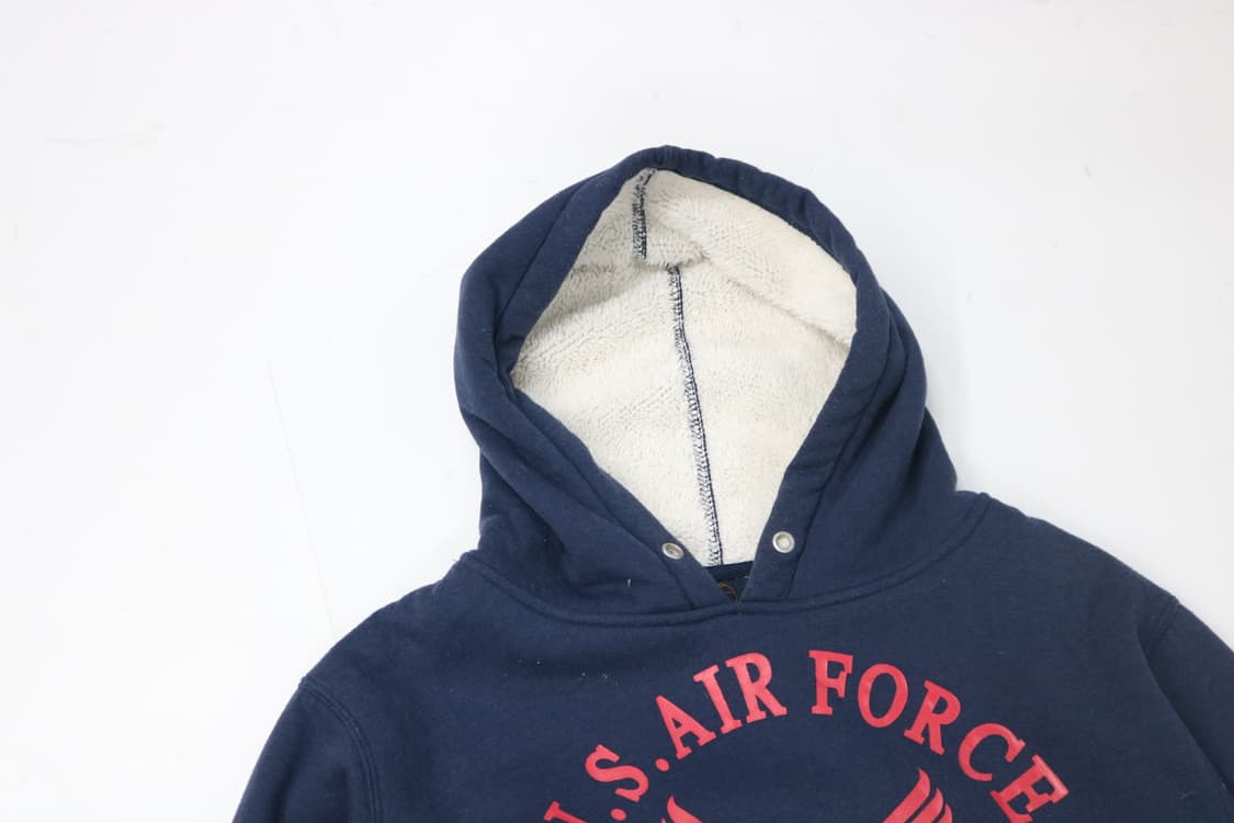 U.S. AIR FORCE 밀리터리 그래픽 기모 후드 티셔츠 M 상품이미지4