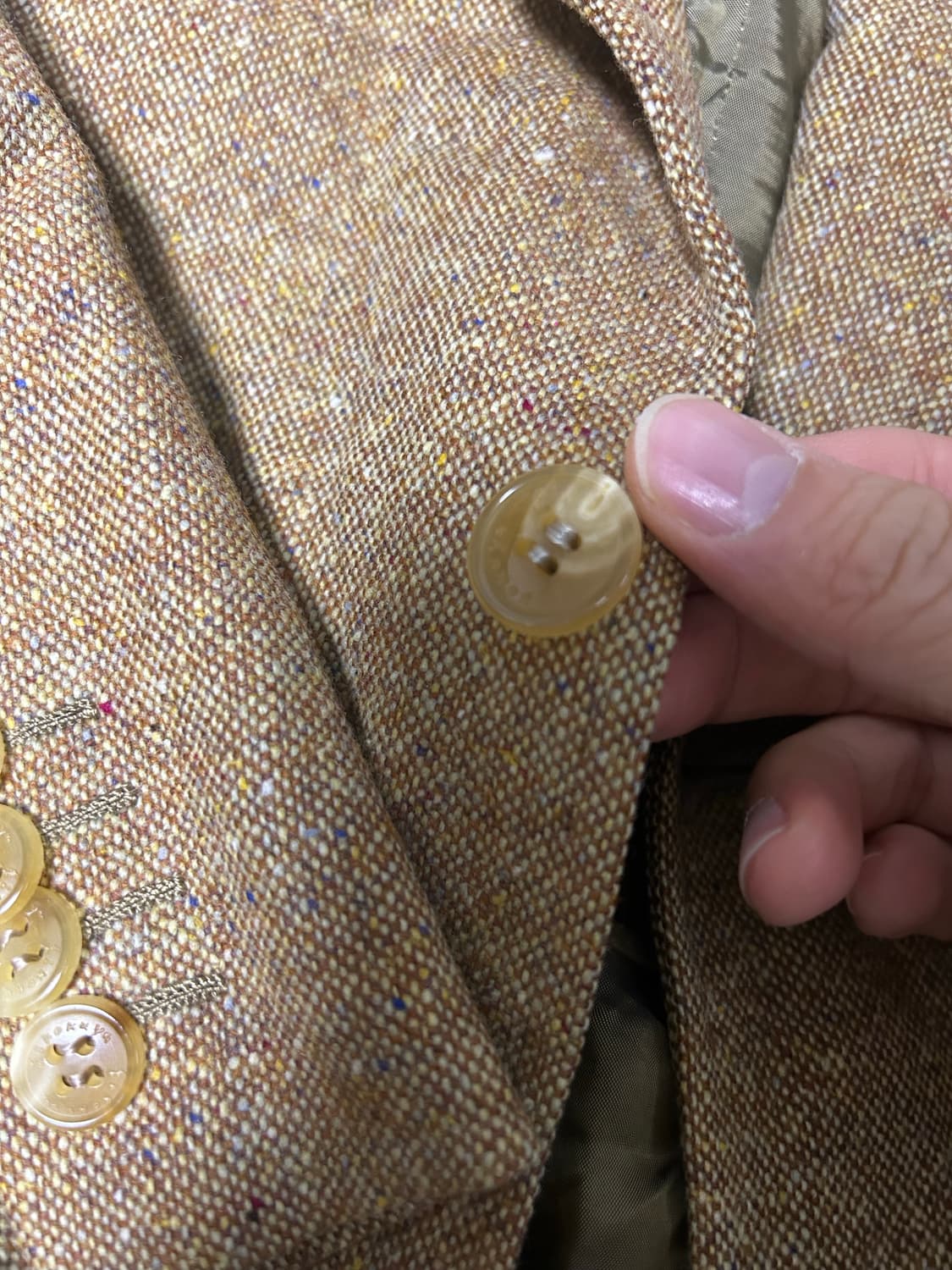 일제 울 체크 블레이저 사이즈 100 상품이미지3