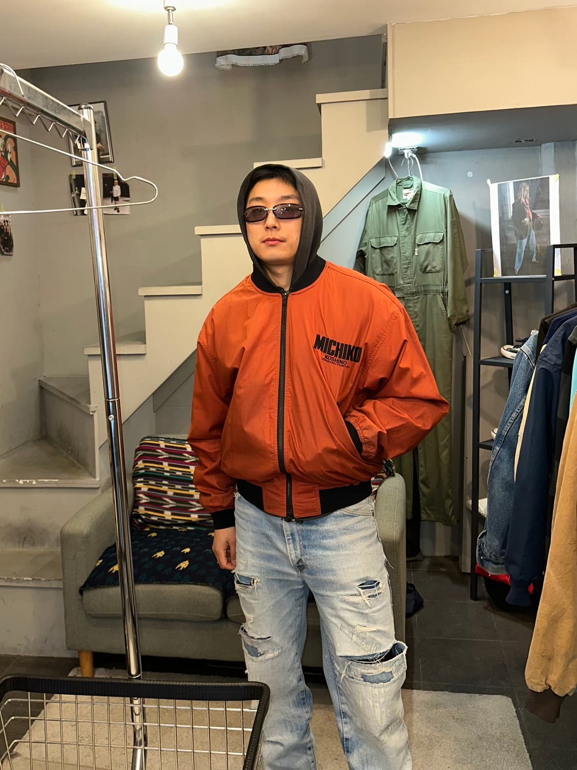 90‘s Michiko Koshino nylon patch jacket 상품이미지1