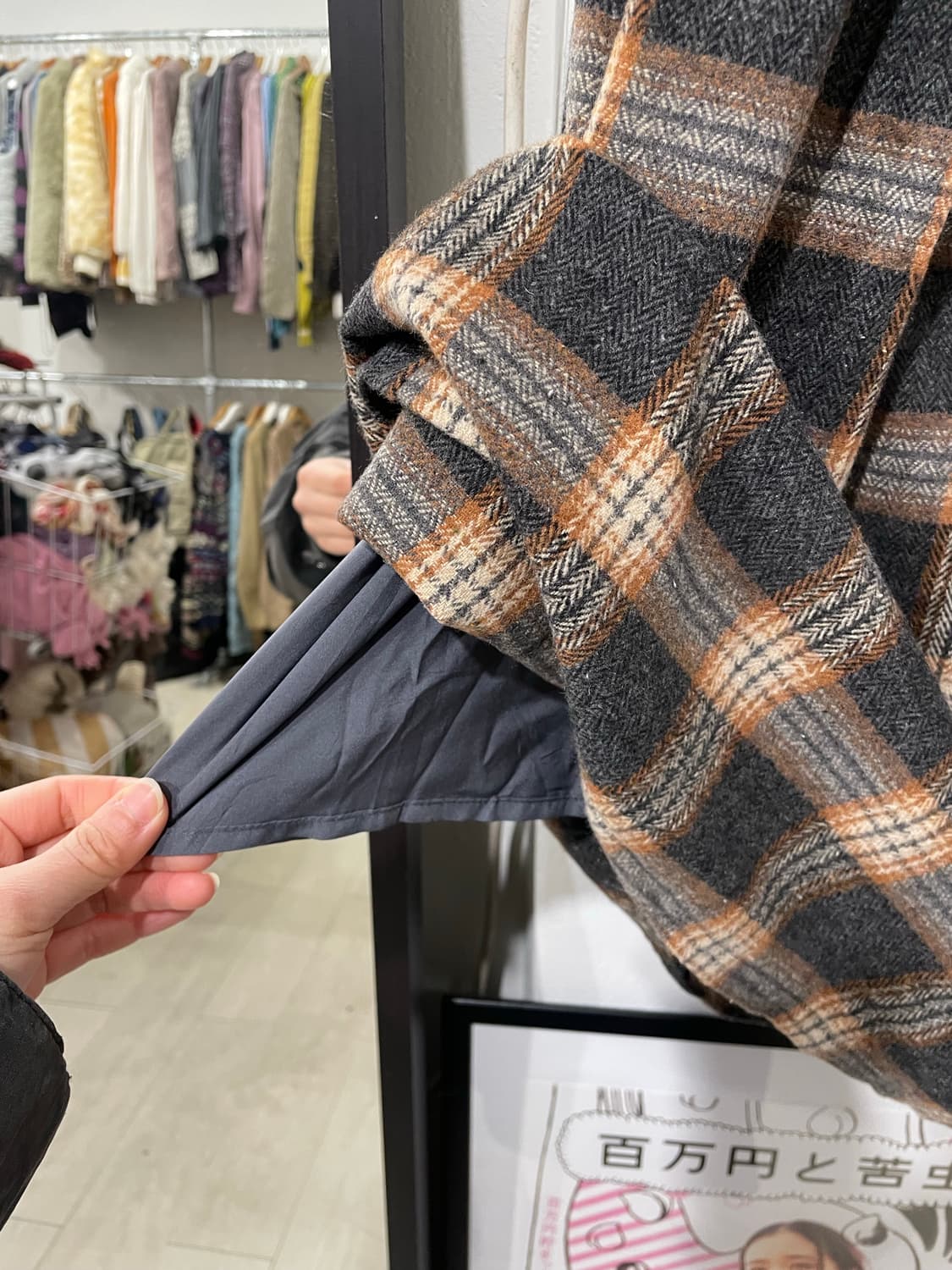 Caramel check skirt 상품이미지7