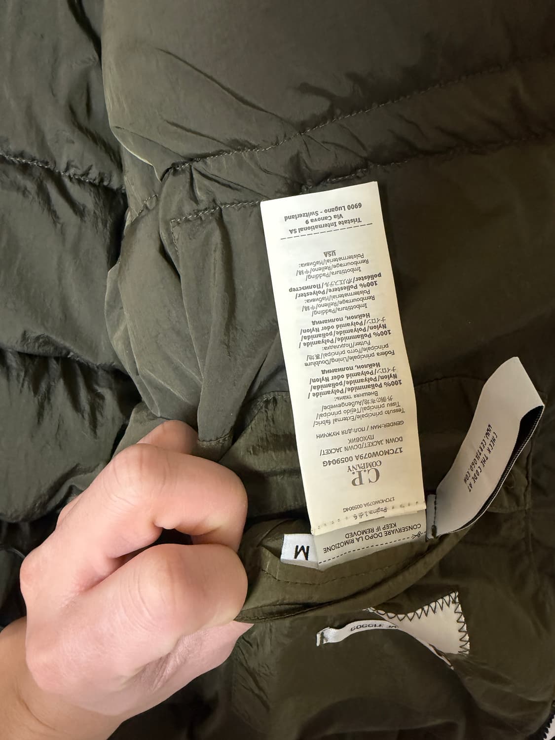 cp컴퍼니 에코 크롬-r 고글 패딩 24fw 상품이미지7