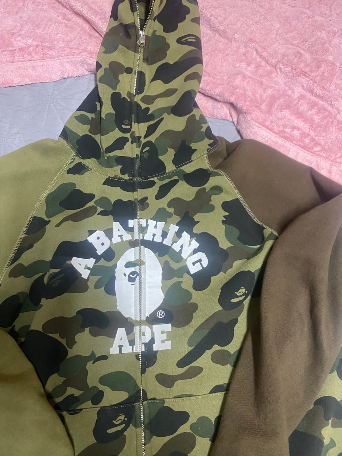 베이프 1ST 카모 크레이지 컬리지 후드집업 상품이미지4