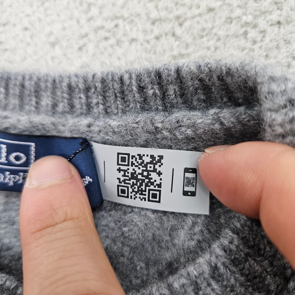 폴로 랄프 로렌 신형 QR 울 캐시미어 케이블 가디건 S 상품이미지3