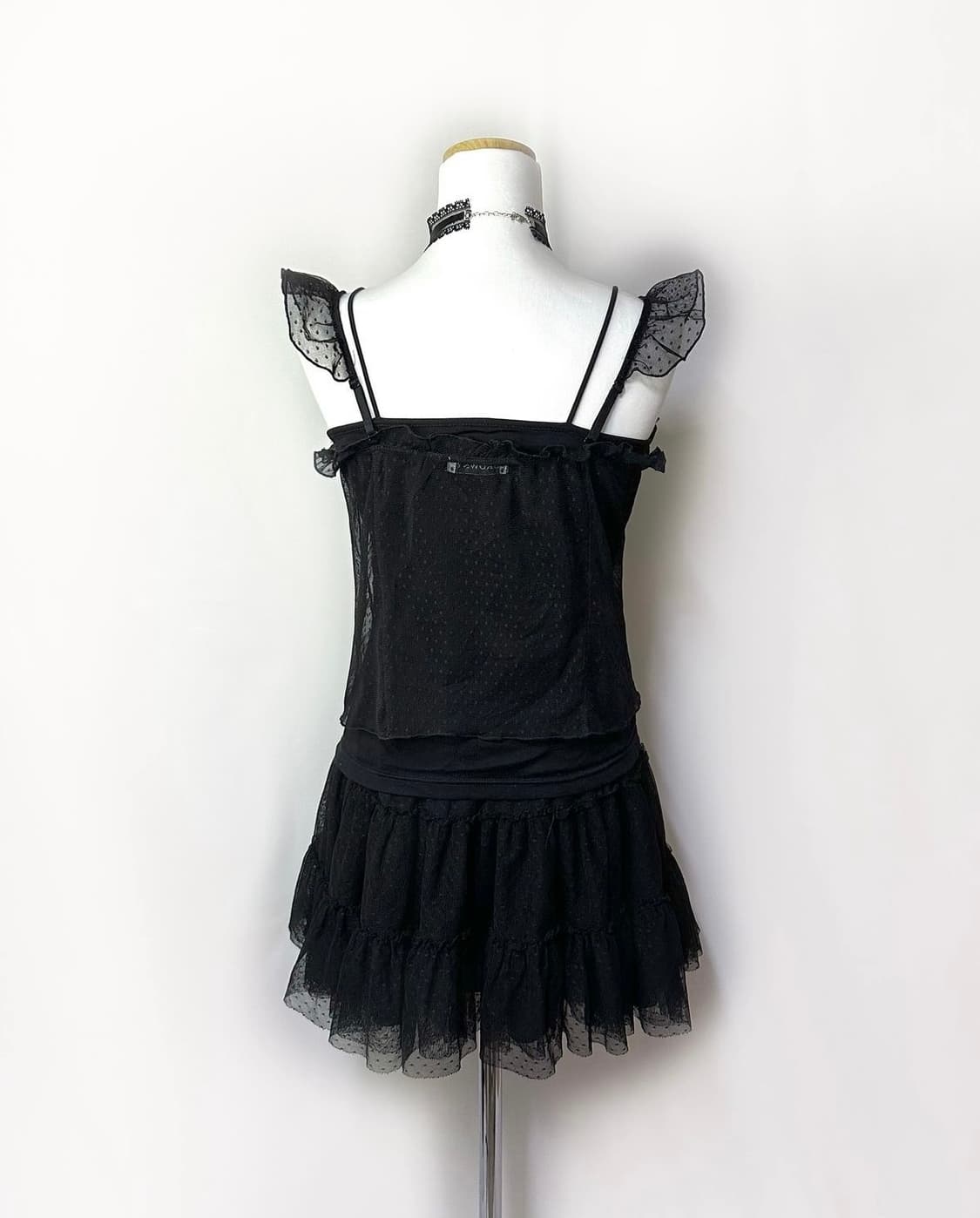 seethrough dot slip cardigan 상품이미지3