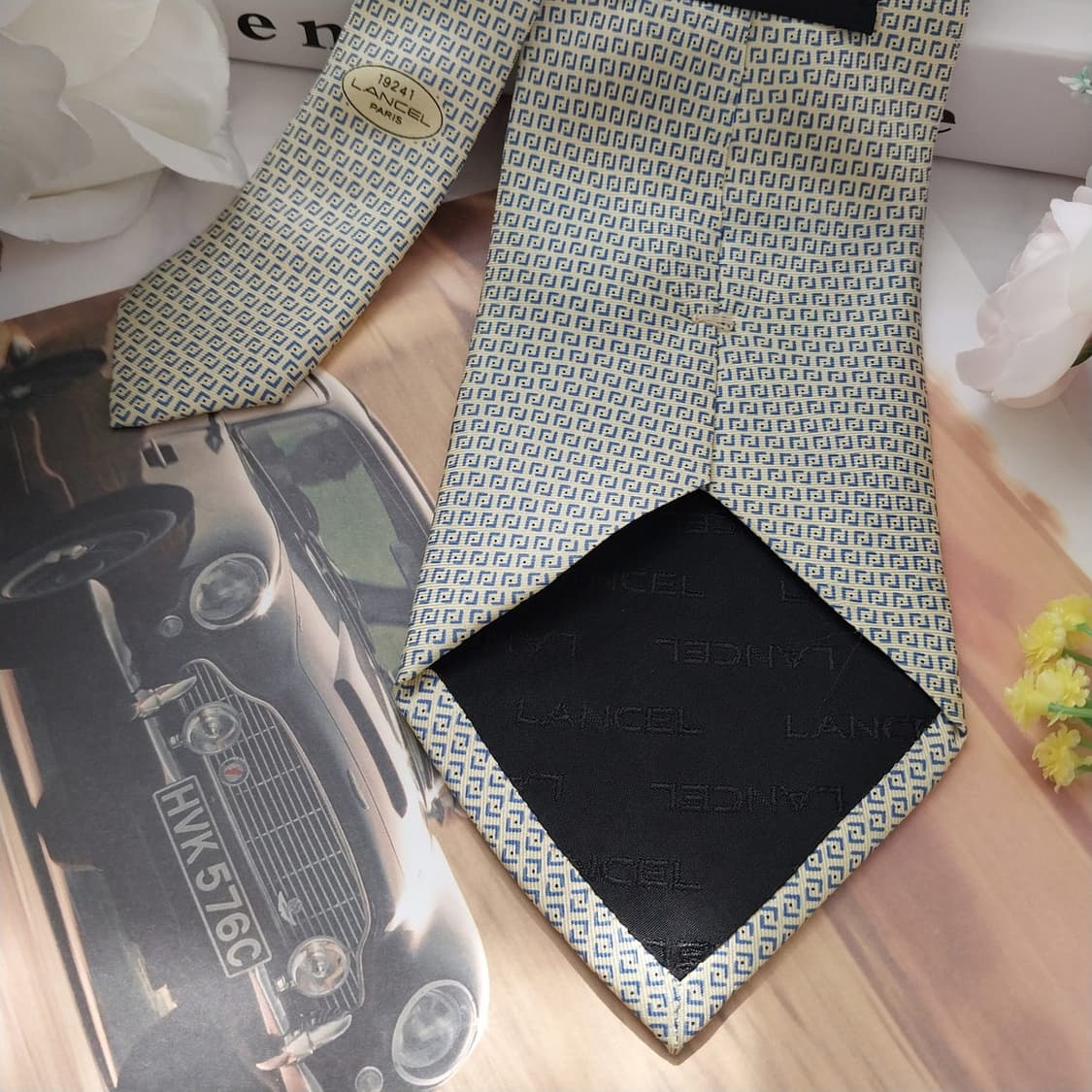 란셀 실크 카키 기하학 패턴 넥타이 9.7cm A+등급 K1207
 상품이미지6