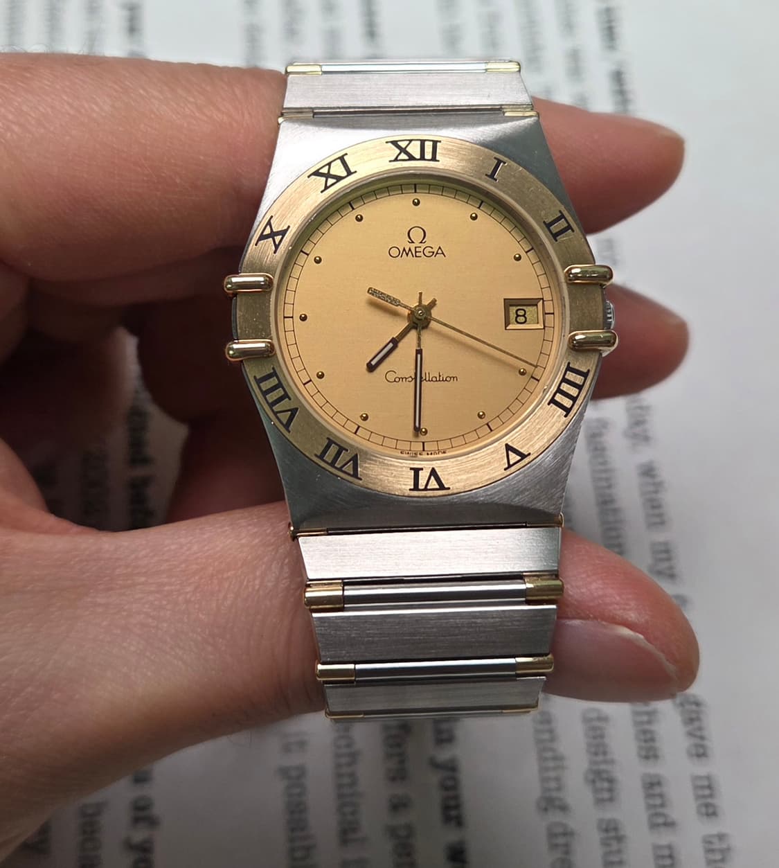 빈티지 오메가 컨스틸레이션 골드콤비 하프바 쿼츠 남성용 브레이슬릿 ver 상품이미지3