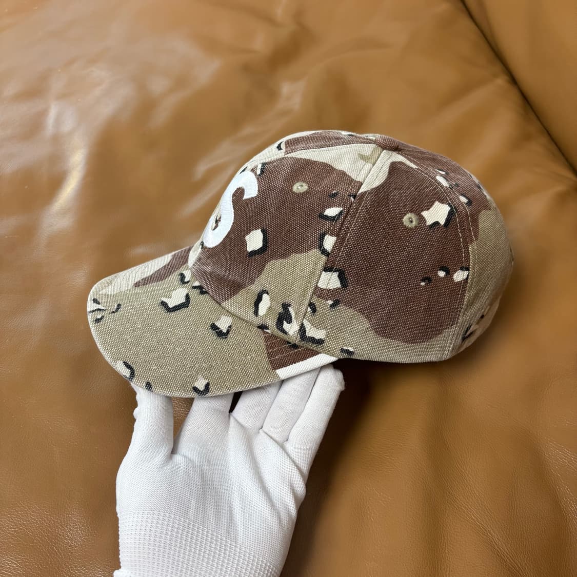 슈프림 S로고 6패널 볼캡 모자 워시드 데저트 카모 상품이미지4