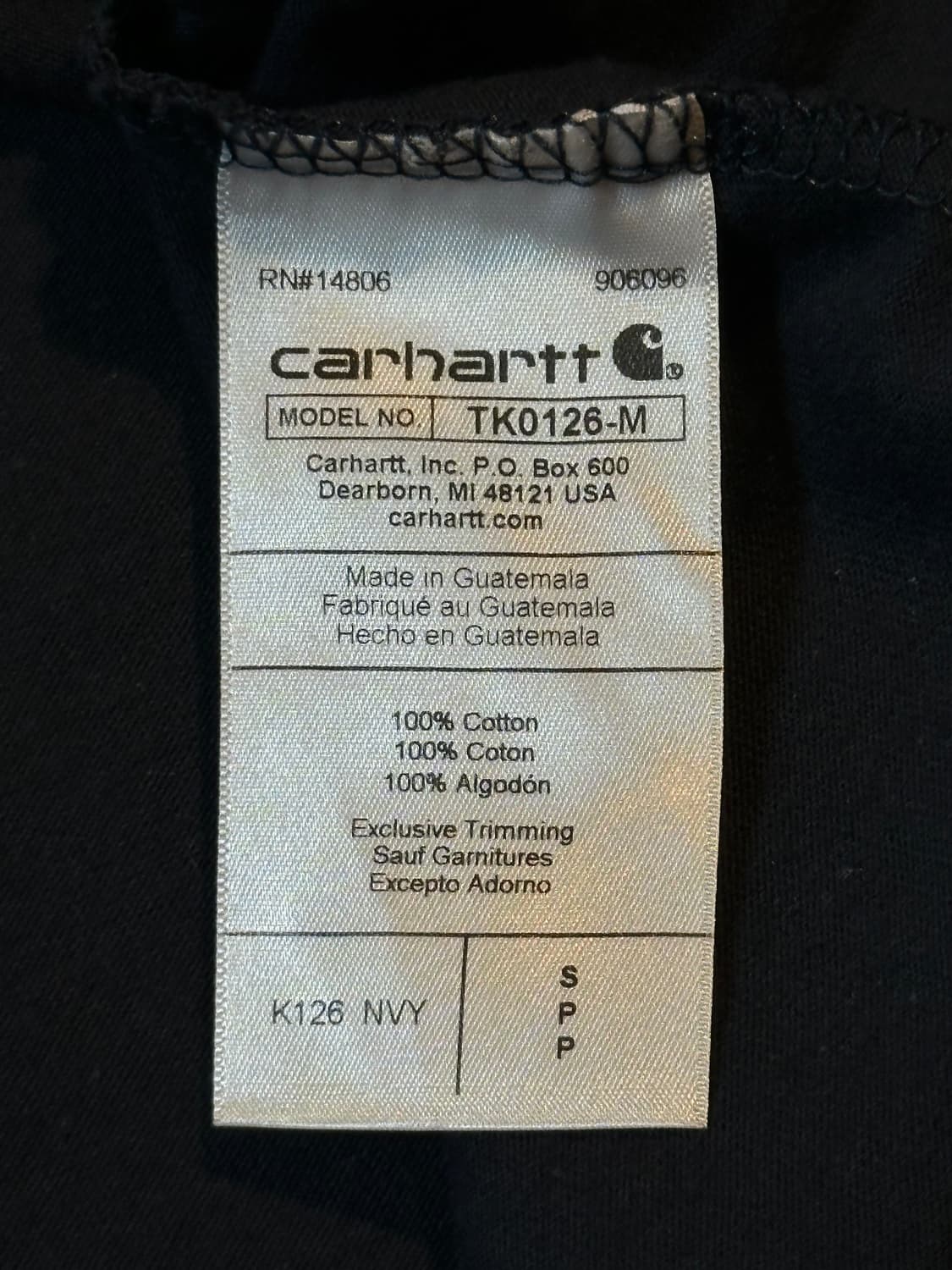 칼하트 CARHARTT 루즈핏 포켓 롱슬리브 긴팔 네이비 상품이미지7