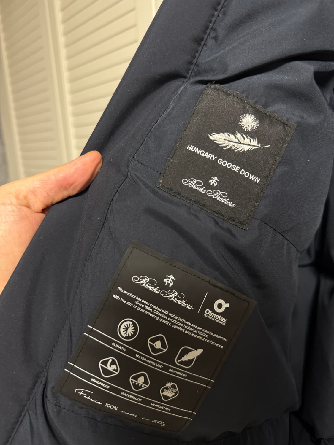 브룩스 브라더스 이탈리아 원단 패딩 코트 M 100~ 폴로 상품이미지5