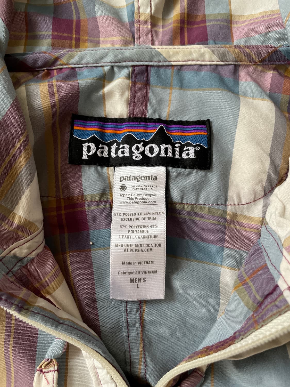 12SP Patagonia Check Wind Braker 상품이미지6
