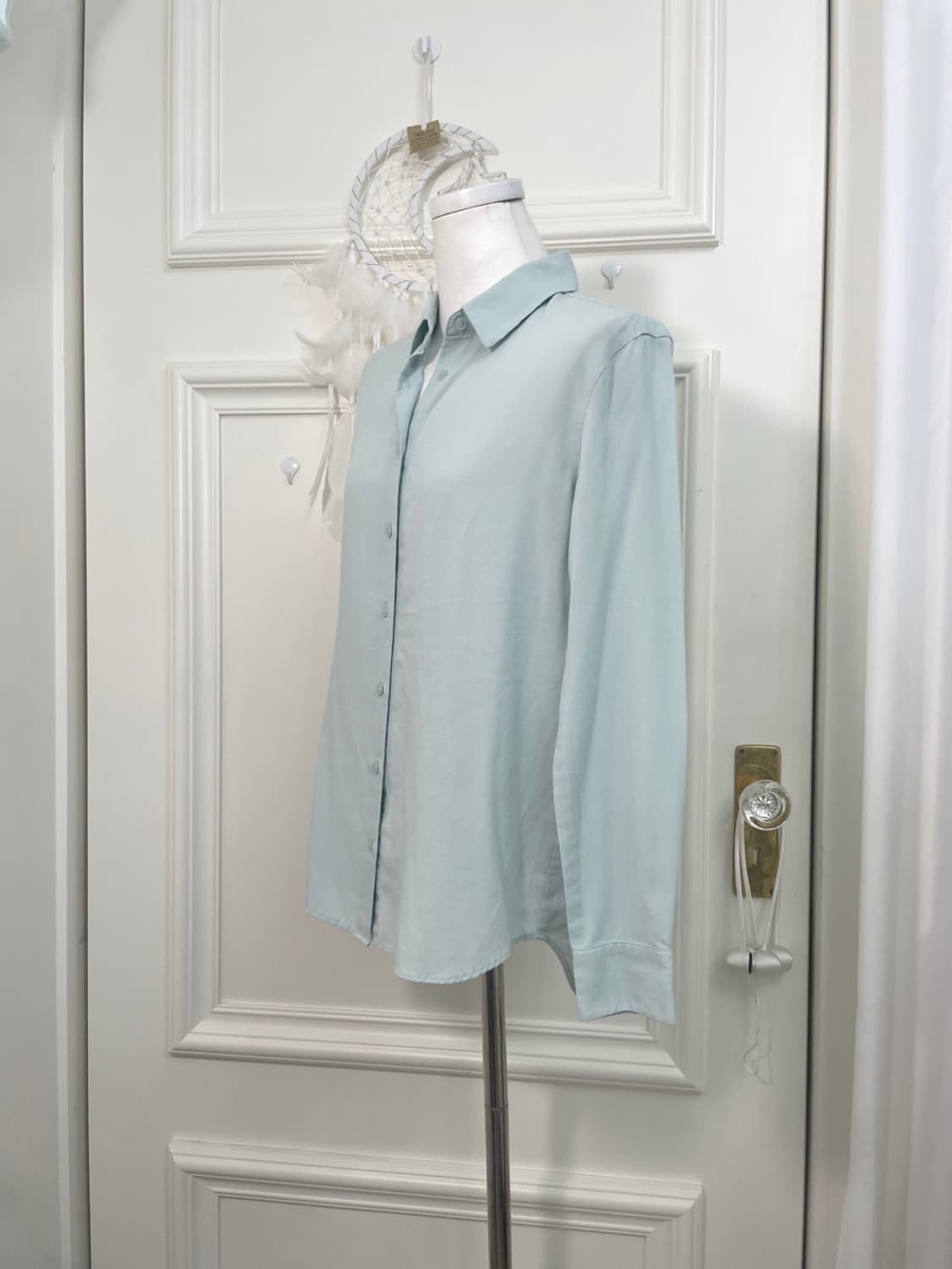 mint back pleats basic shirt 상품이미지2