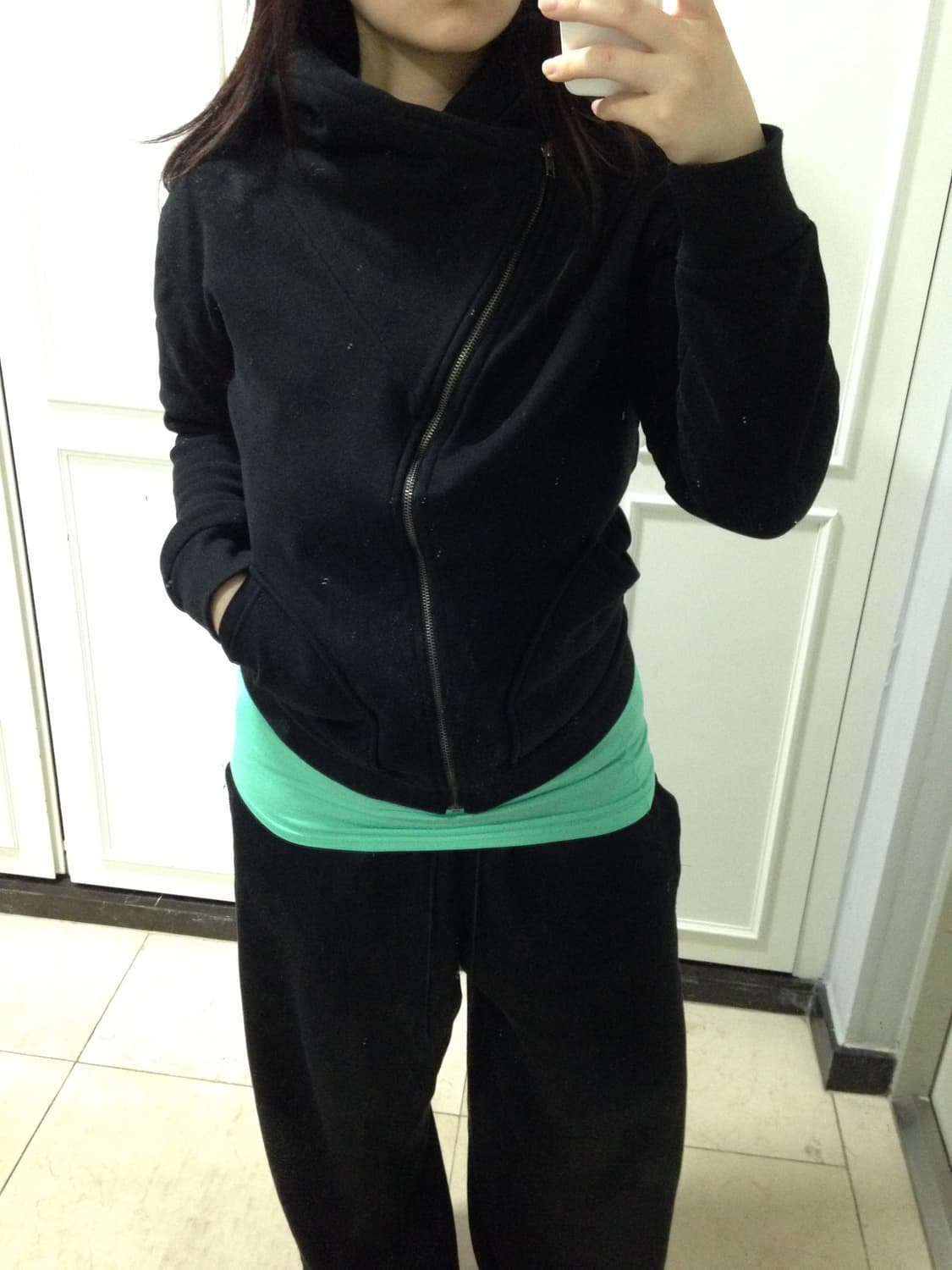 Unbalanced hood zipup 상품이미지1