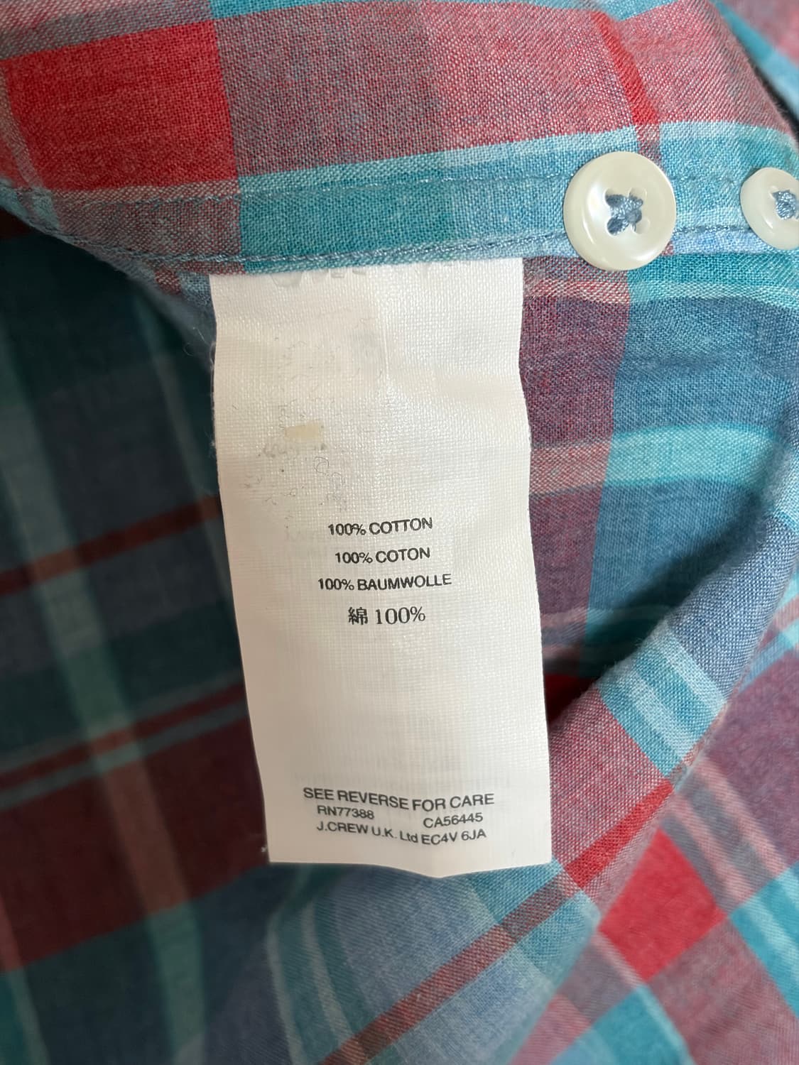 (상태최상/정품) 제이크루(J.Crew) 슬림핏 체크 셔츠 - M 상품이미지6