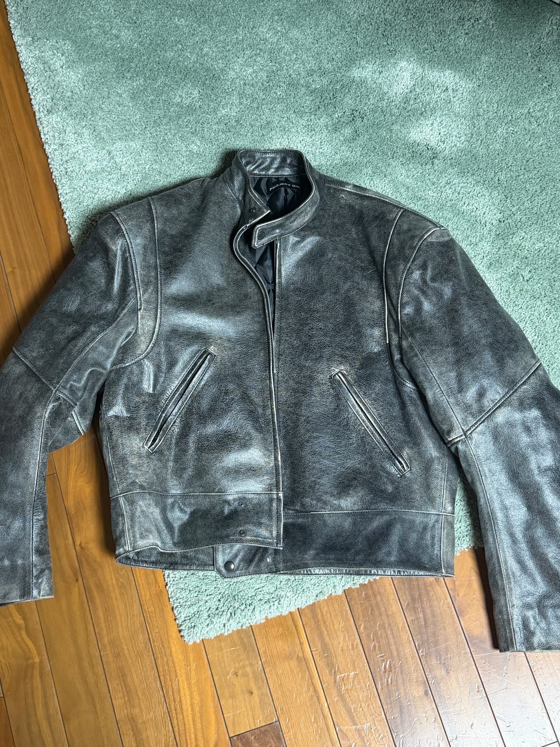 [2] 프로젝트gr 바이커 레더자켓 상품이미지1