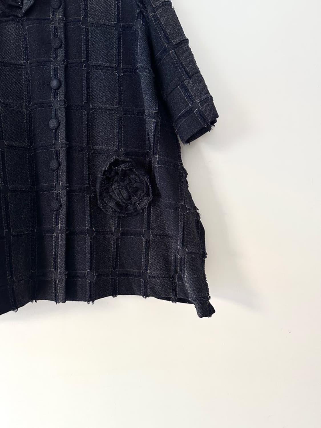 Avant grid check corsage jacket / navy 상품이미지4