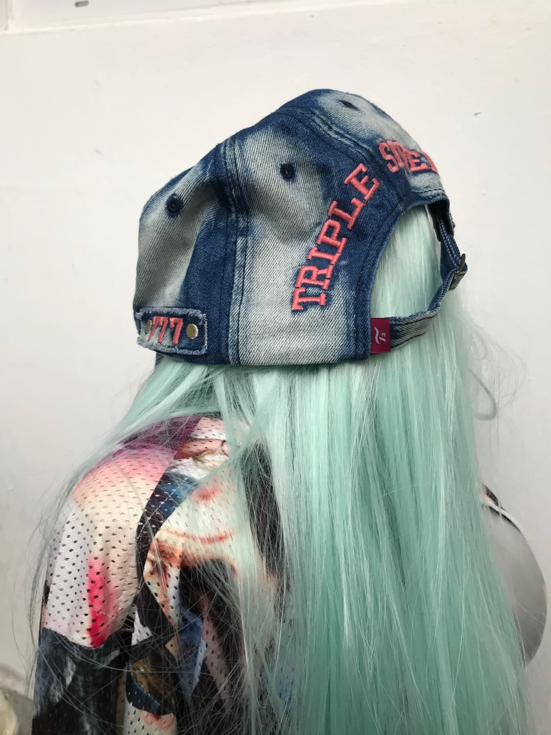 Y2K girl Neon pink Cap  상품이미지4