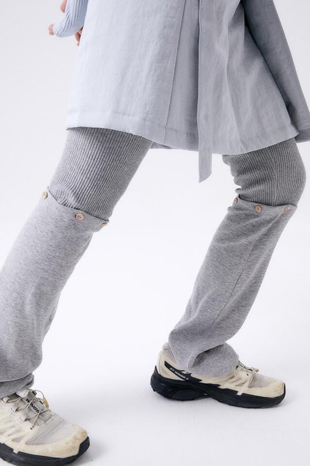 할로미늄  2 WAY LEGGINGS 그레이 색상 새상품 상품이미지1