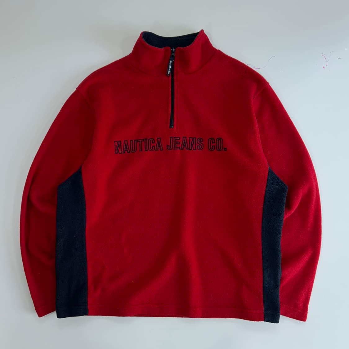 Nautica 노티카 레드 스펠아웃 후리스 아노락 상품이미지3