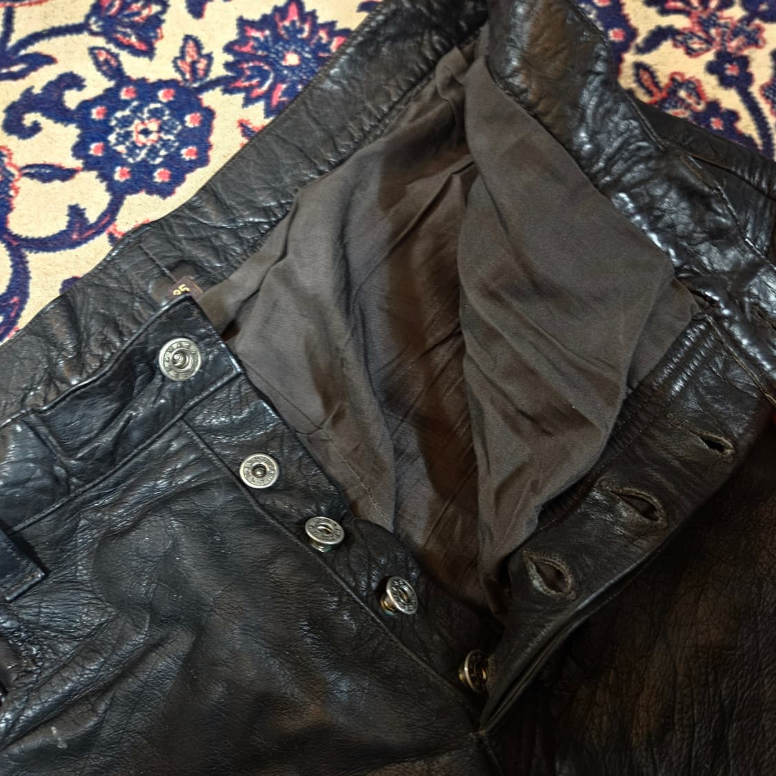 USA 아메리칸 빈티지 버팔로레더 스웨이드 롤업 팬츠 35 size 상품이미지7