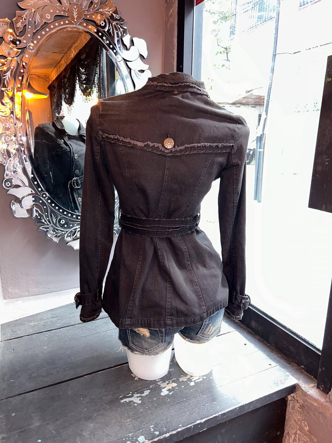 d.i.a 다이아 벨티드 흑청자켓 갸루y2k펑크 상품이미지7