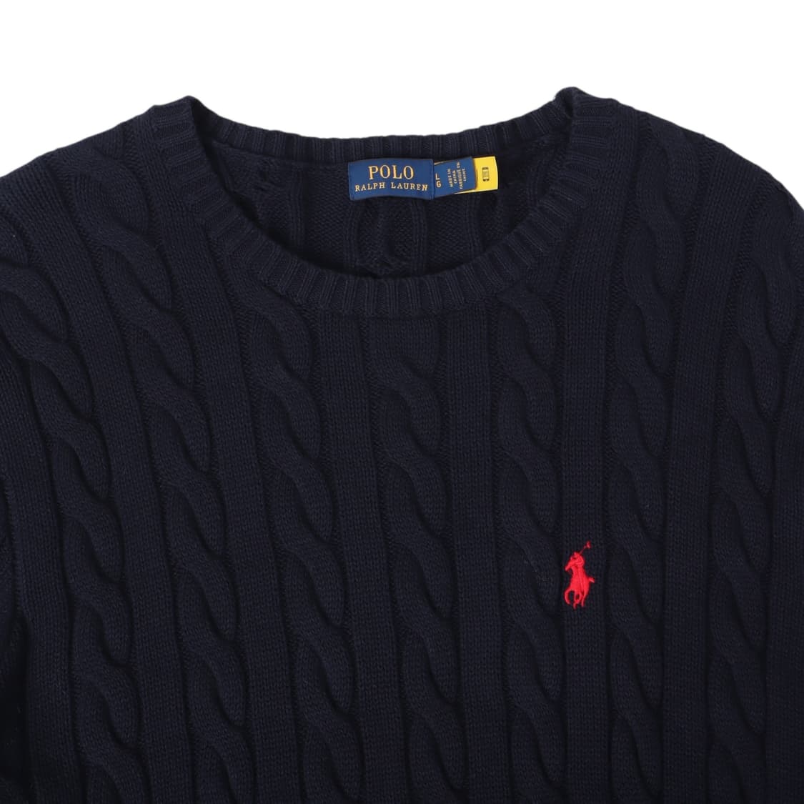 폴로 랄프로렌 QR 다크네이비 케이블 니트 상품이미지2