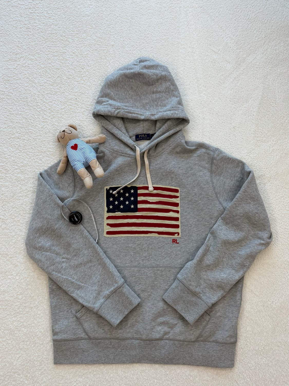 폴로 성조기 후드티 그레이 상품이미지1