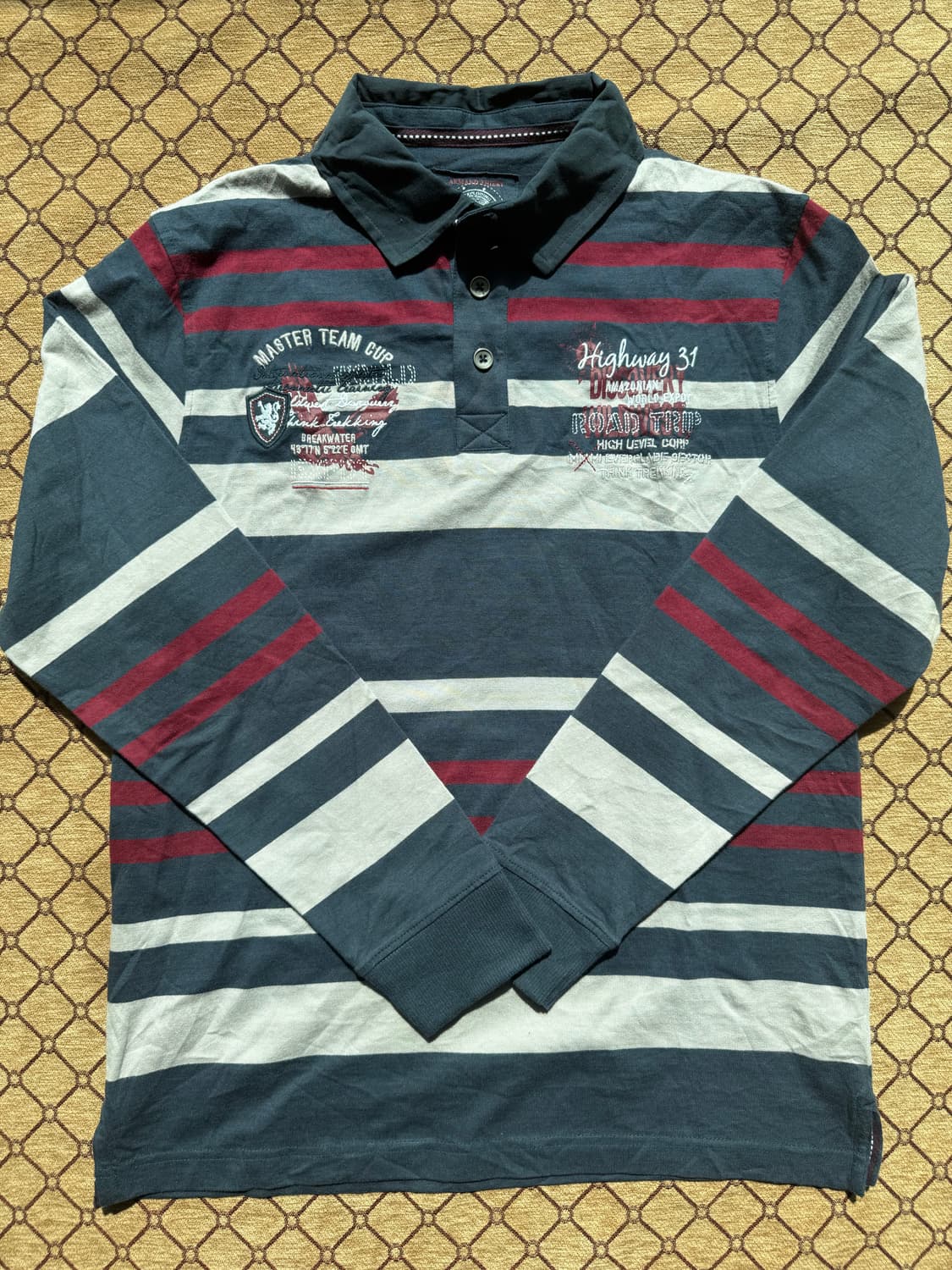 네이비 스트라이프 럭비티 상품이미지4