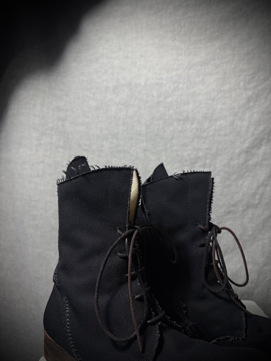 Devoa Stitch Canvas Back Zip Boots  상품이미지7