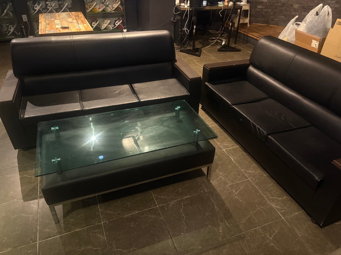 [중고] 3인용소파 2개 + 소파테이블 상품이미지2