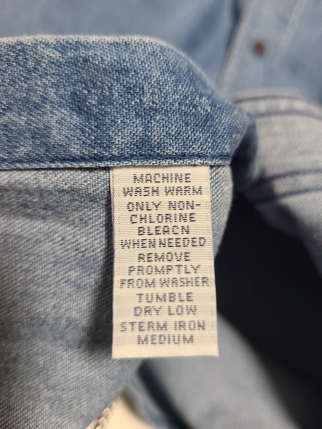 랄프로렌 빈티지 블레이크핏 연청 데님셔츠 XL 빅사이즈  상품이미지4
