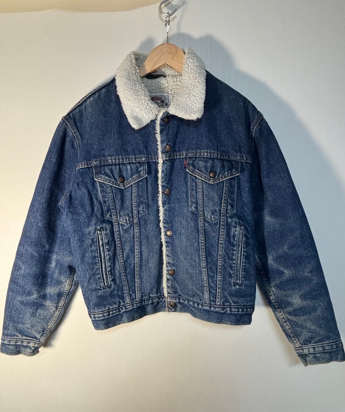 90s USA 리바이스 빈티지 쉐르파 자켓 중청 데님자켓 상품이미지2