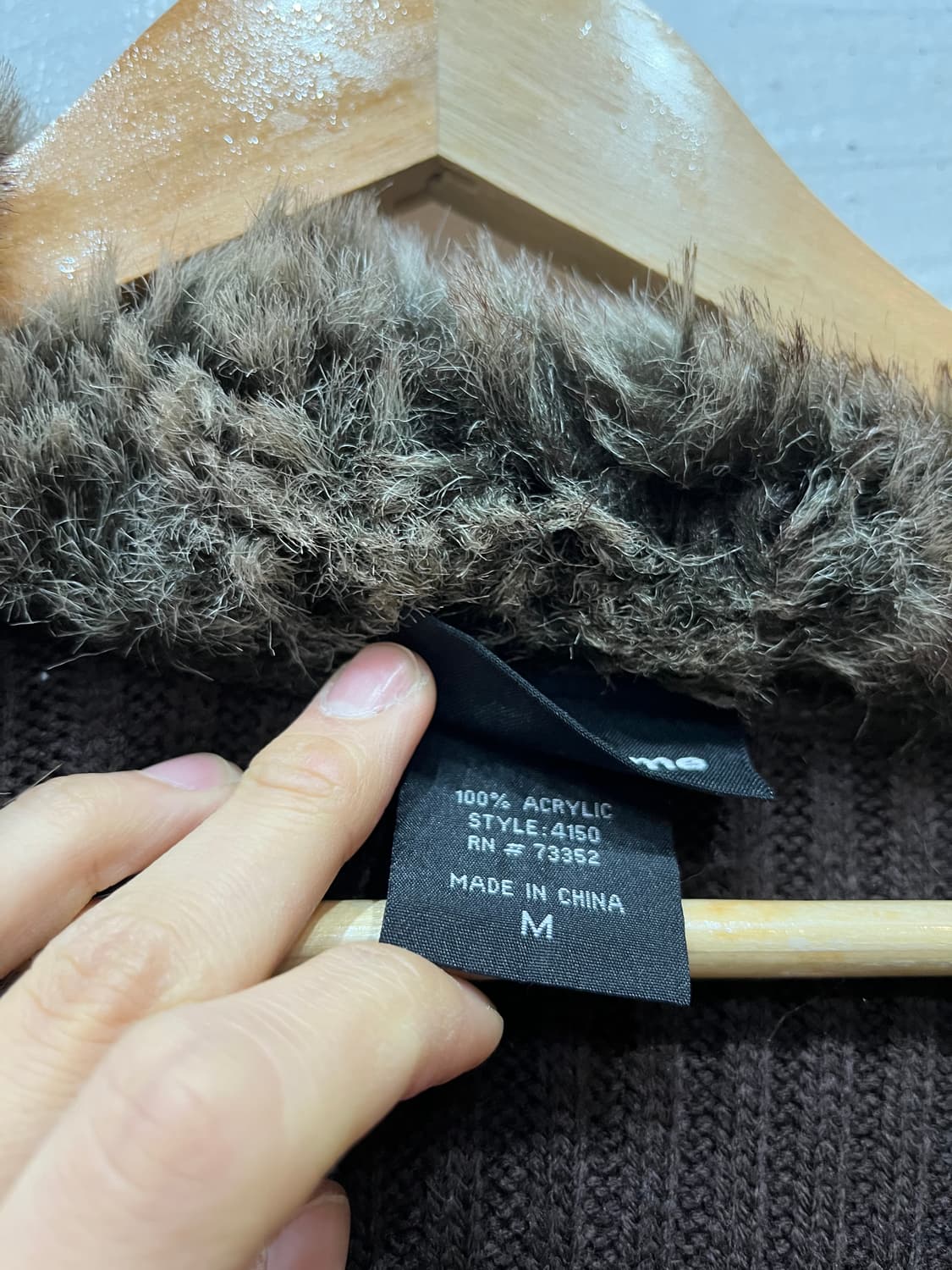 JPN 퍼 골지 모리 롱 가디건 브라운  상품이미지5