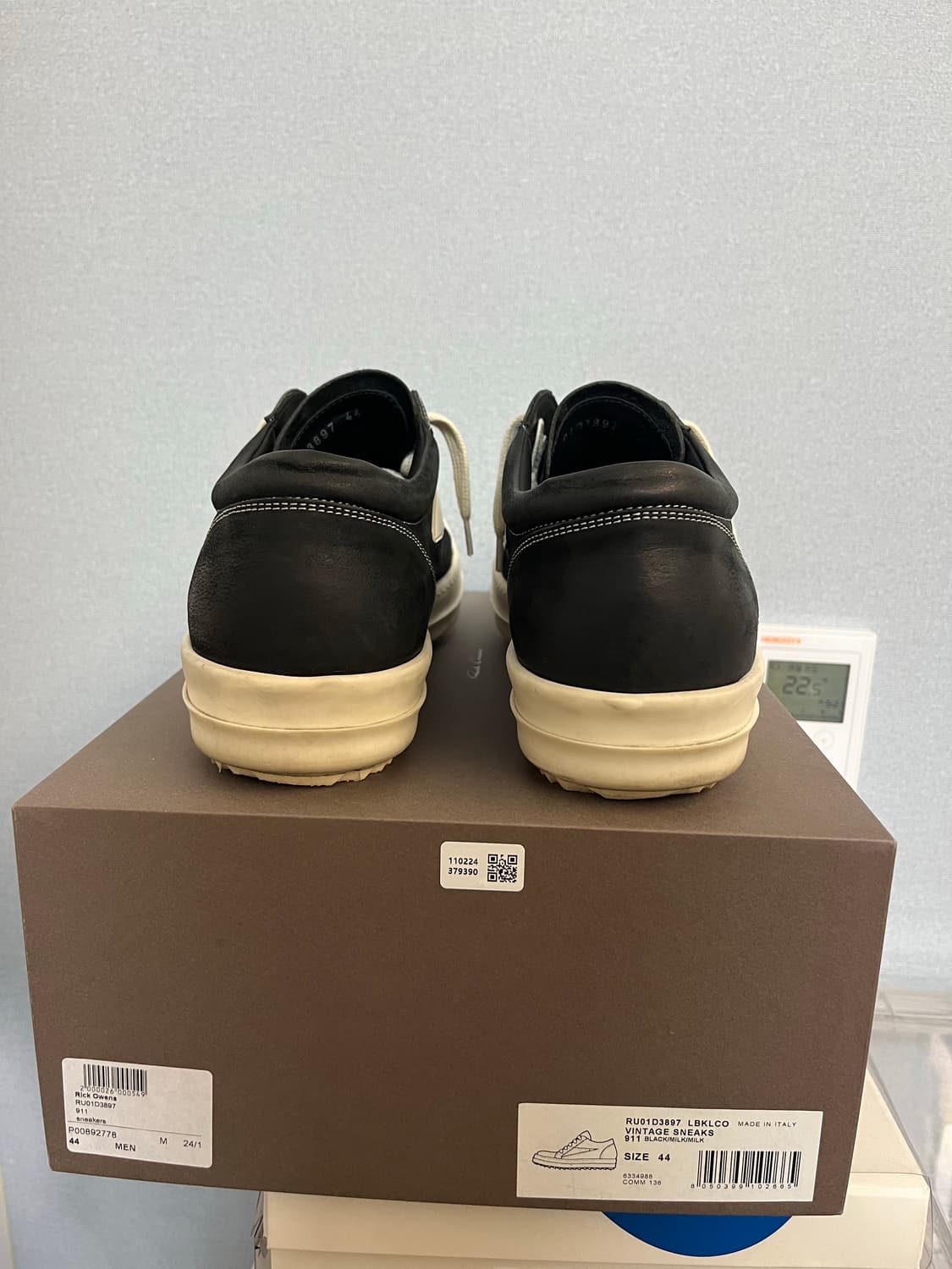 릭오웬스 룩소르 빈티지 스니커즈 블랙 EU44 상품이미지2