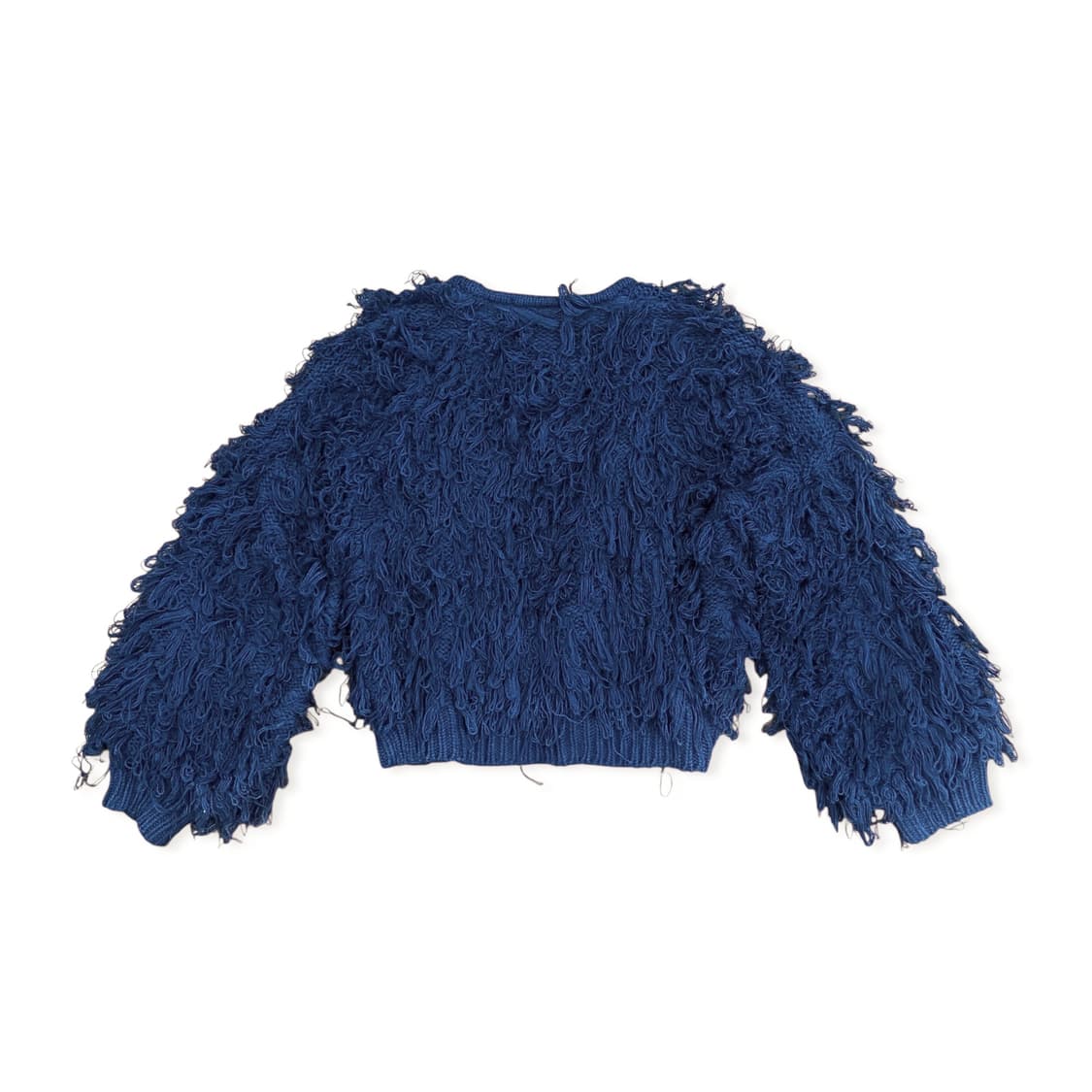 Navy Long Fur Crop Cardigan 상품이미지5