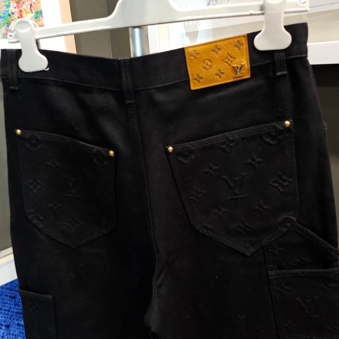 루이비통 워크웨어 모노그램 흑청 데님팬츠 상품이미지5