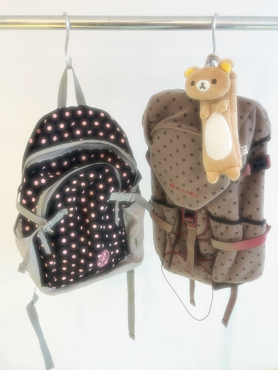 후리스 브라운 도트 리락쿠마깔 백팩 🧸 상품이미지8