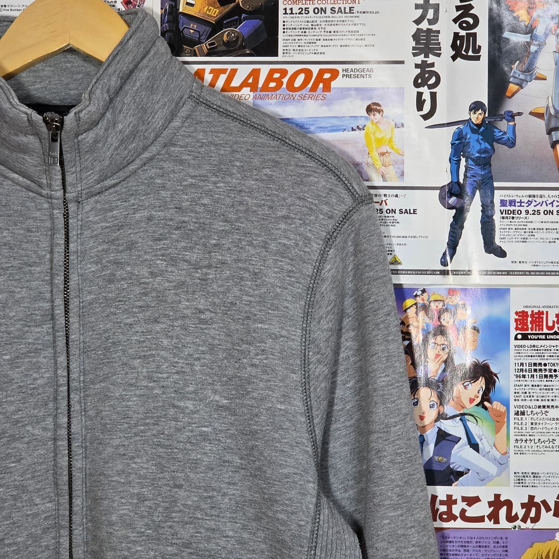 갭 그레이 사이드 골지 기모 코튼 집업 상품이미지3