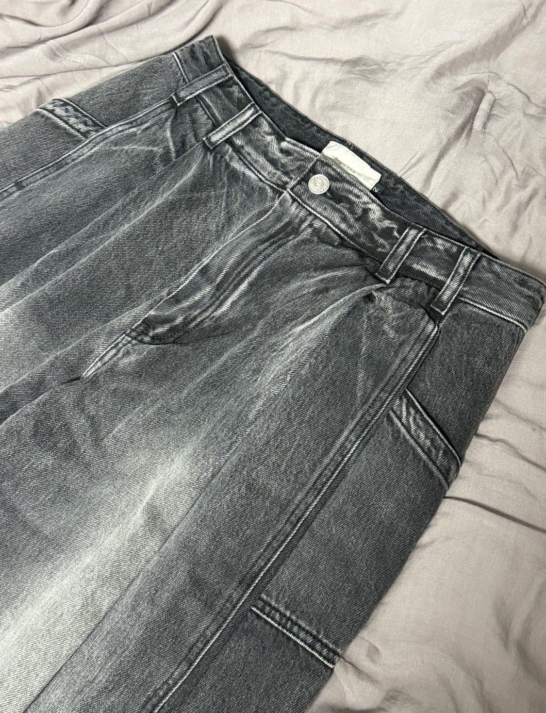 비긴202 베네타 투턱 데님팬츠 오프블랙 2 상품이미지5