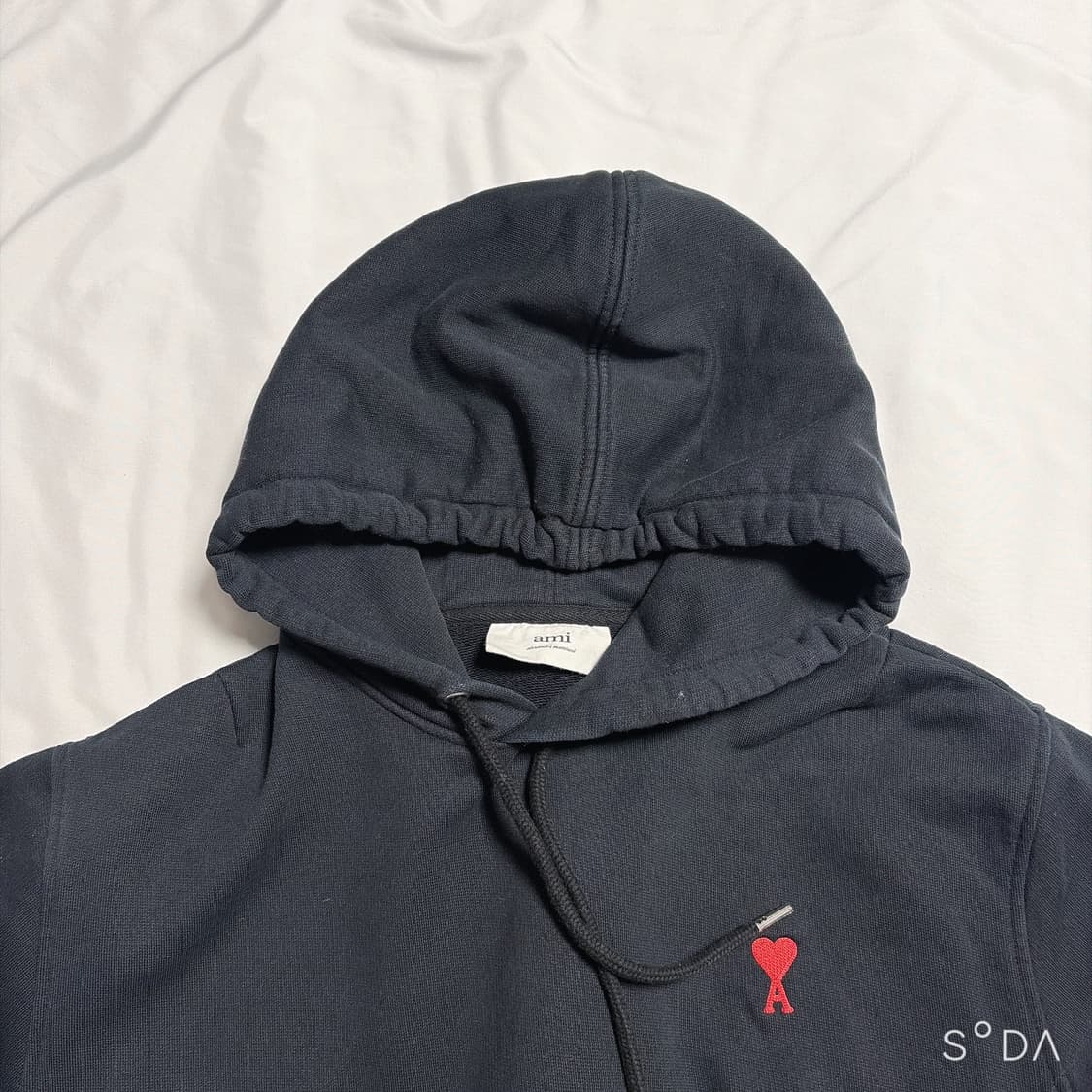 아미 스몰로고 후드티 블랙 XS 상품이미지4