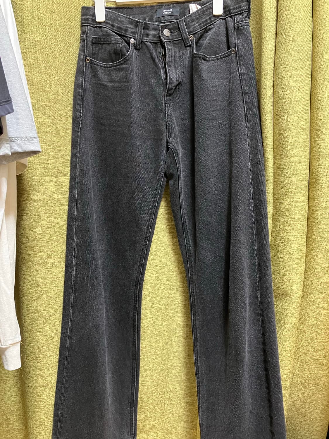 무신사 스탠다드 스트레이트 데님 팬츠 워시드 블랙 28 상품이미지2