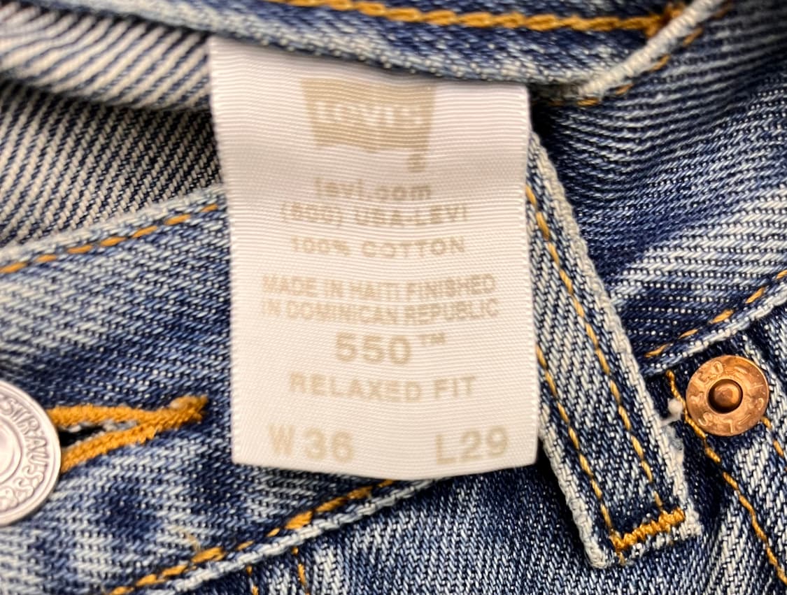 리바이스 550 RELAXED FIT 데님팬츠 W36 상품이미지6