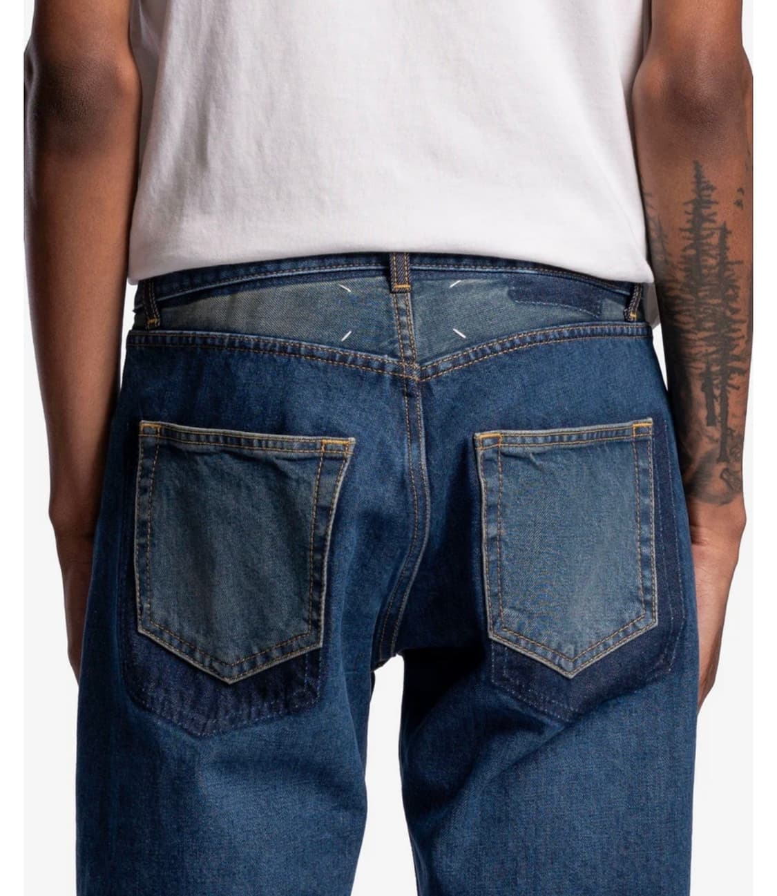 [30] 메종 마르지엘라 로우 헴 하이웨이스트 진, 데님 블루 상품이미지1