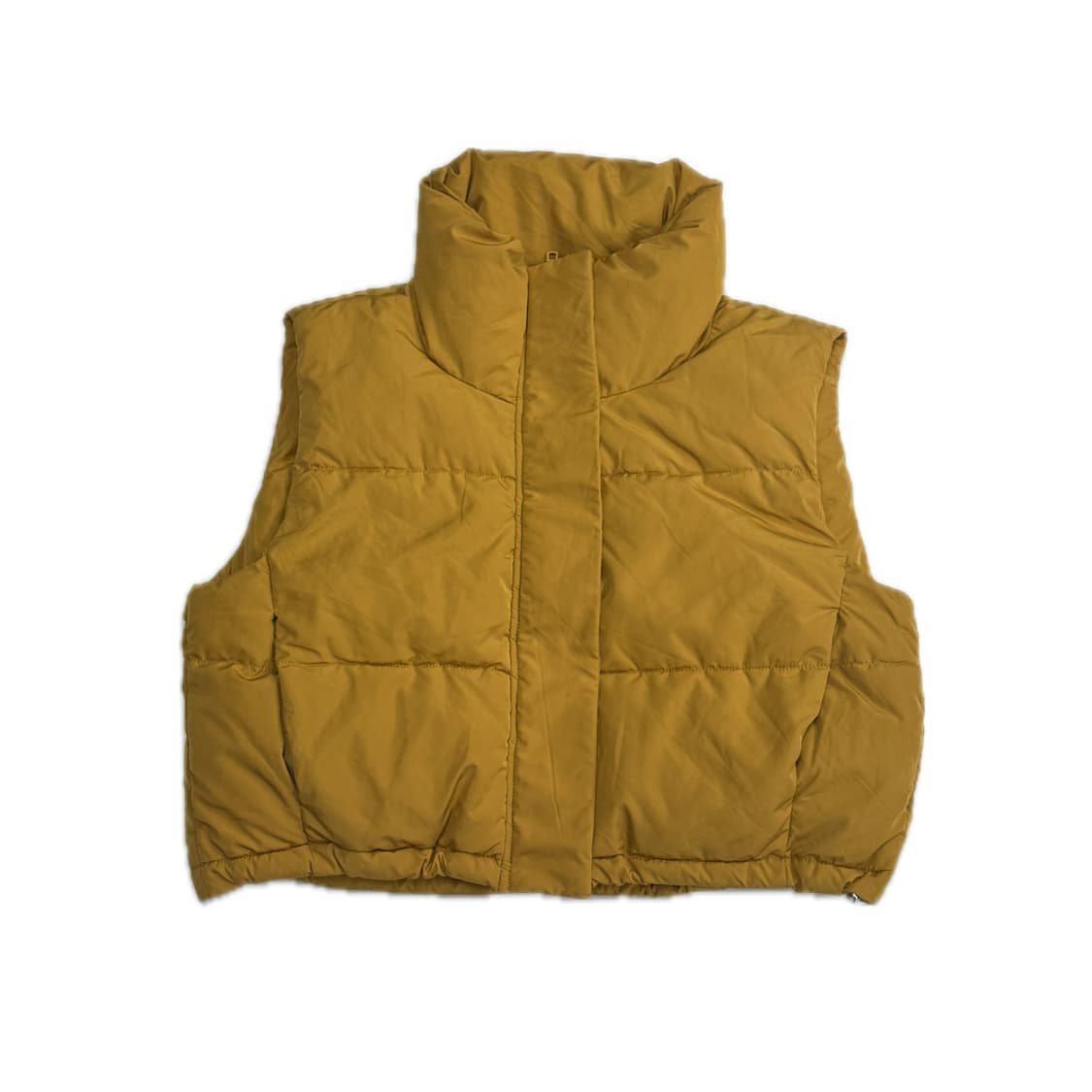 Petit Fleur 머스타드 겨자 크롭 러블리 데코라 괴짜 패딩조끼 상품이미지2