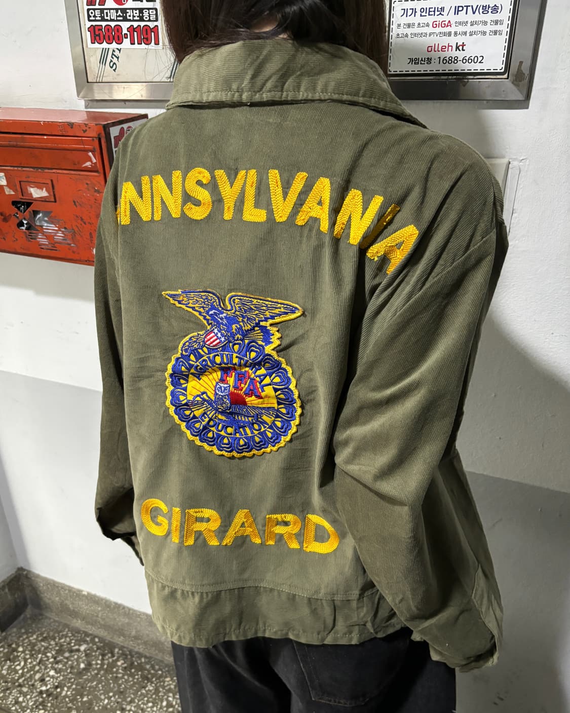 90s 아메리칸빈티지 FFA 코듀로이 카키jk  상품이미지3