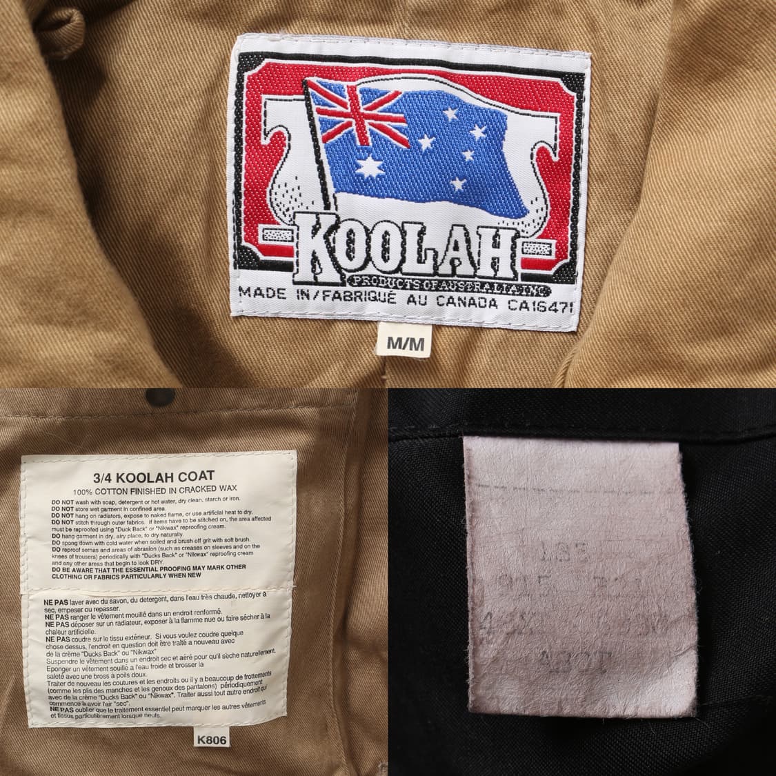 KOOLAH duster 브라운 왁스드 코트   상품이미지10